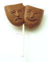 Comedy Tragedy Mask Chocolate Lollipop