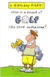 Adult Birthday Golf Greeting Card