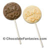 Aloha with Flowers Chocolate Lollipop