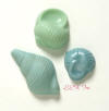 Blue Teal Green Chocolate Sea Shells