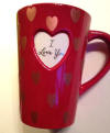 I love you red mug