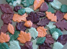 chocolate leaves and acorns