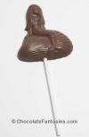 Mermaid on shell lollipop chocolate