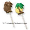 Palm Tree with Tropical Moon Chocolate Lollipop